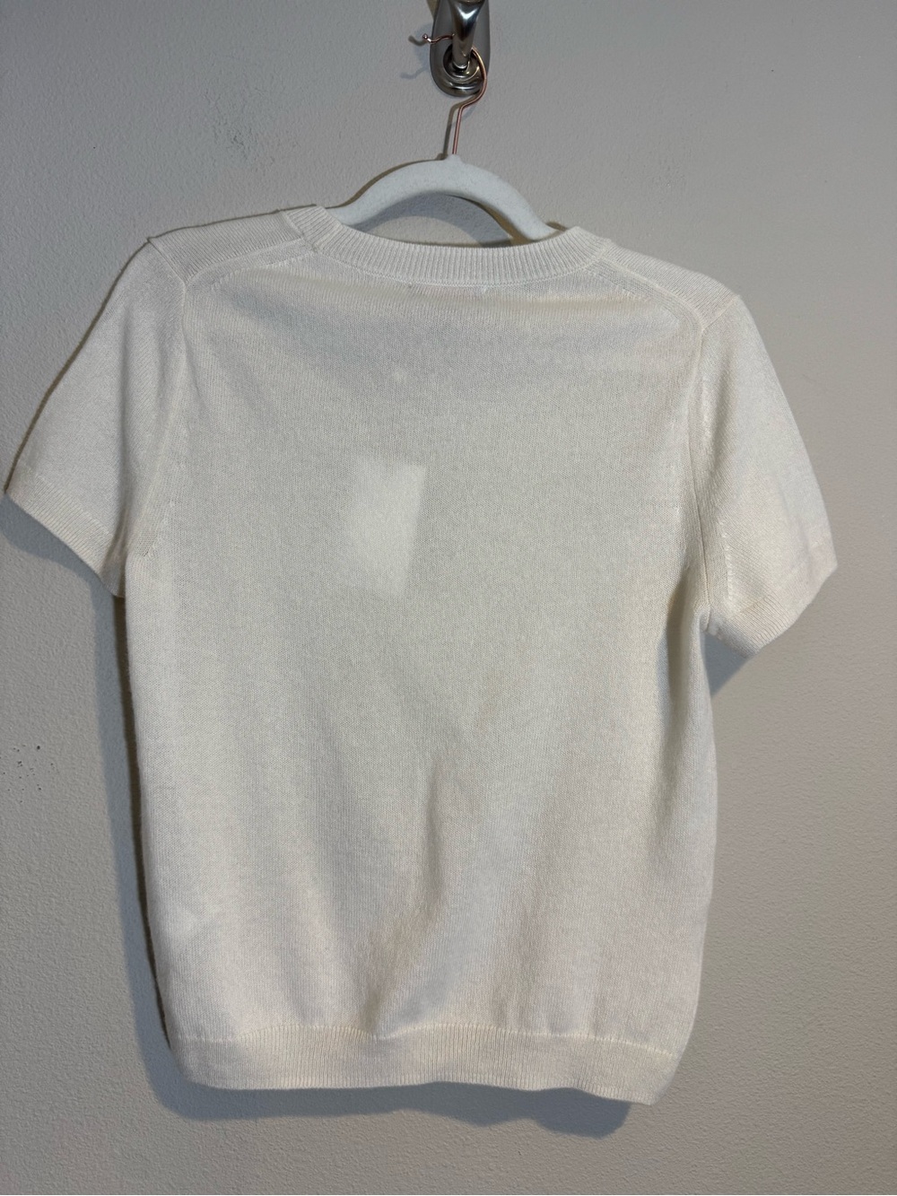 Quince Mongolian Cashmere Tee Ivory - Picture 6 of 8